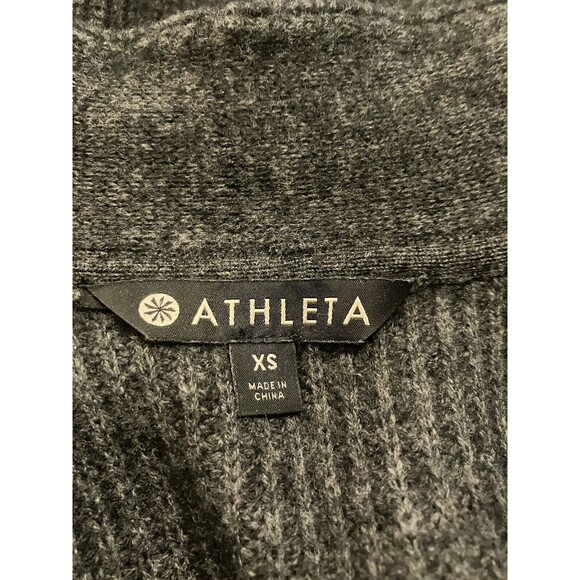 Athleta Cardigan Women’s Size XS Wool Cashmere Blend Open Front Black - Picture 4 of 8